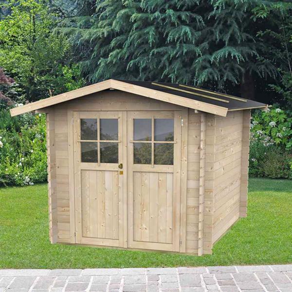 Casetta in legno di abete 215x180x207cm porta doppia - Opera