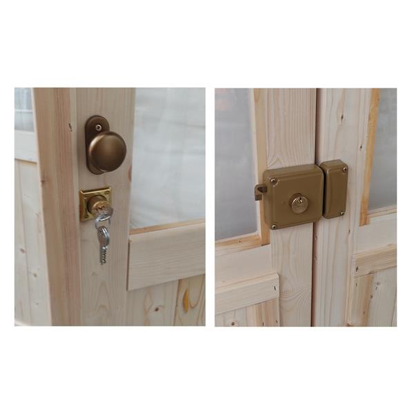 Casetta in legno di abete 215x180x207cm porta doppia - Opera