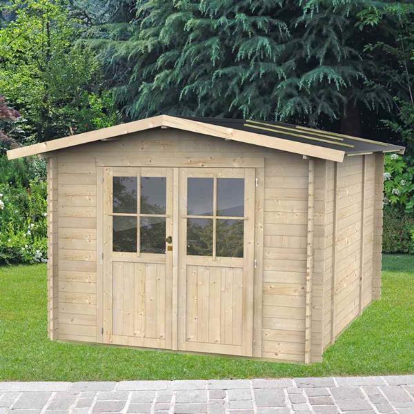 Casetta porta attrezzi in legno 249x249x207cm porta doppia - Opera