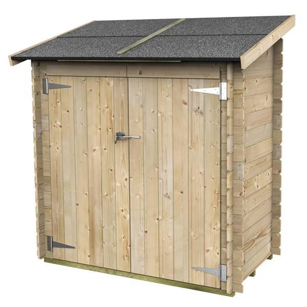 Casetta addossata da giardino 155x85cm porta doppia cieca - Ambrogio