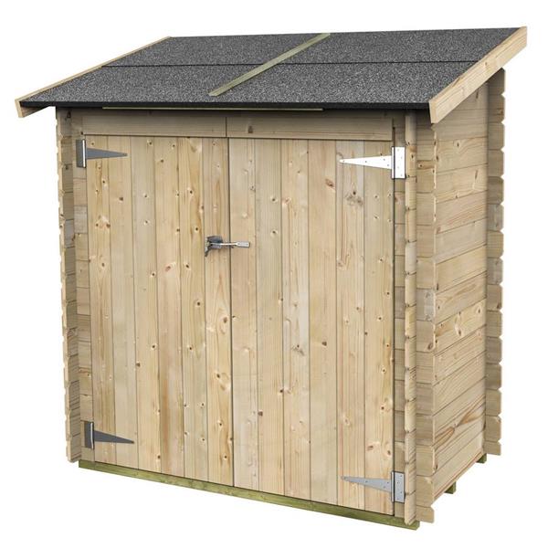 Casetta addossata da giardino 155x85cm porta doppia cieca - Ambrogio