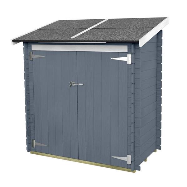 Casetta addossata da esterno in legno 155x85cm porta doppia cieca - Ambrogio
