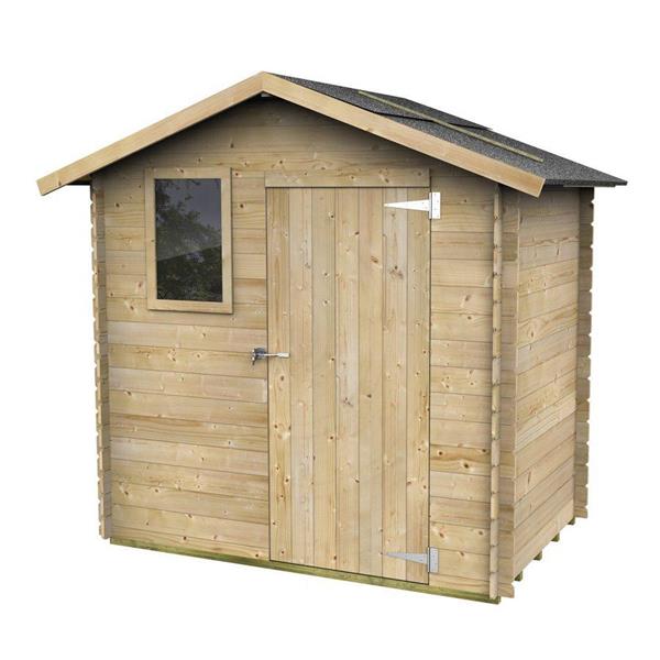Casetta da giardino in legno di abete 198x130cm porta singola cieca - Livia