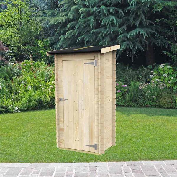 Casetta salvaspazio per utensili da giardino 94x64cm porta singola cieca - Arturo