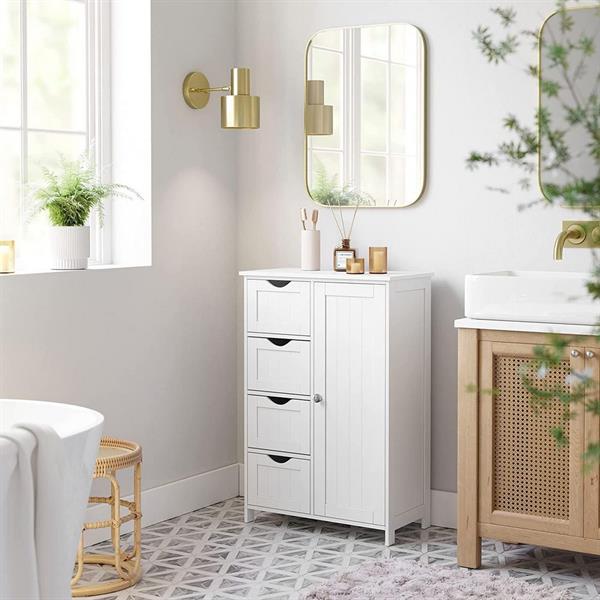 Mobiletto da bagno White 55x30x82 cm -Lily