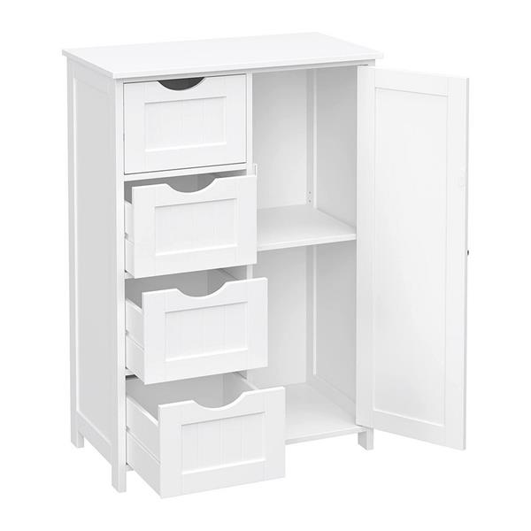 Mobiletto da bagno White 55x30x82 cm -Lily