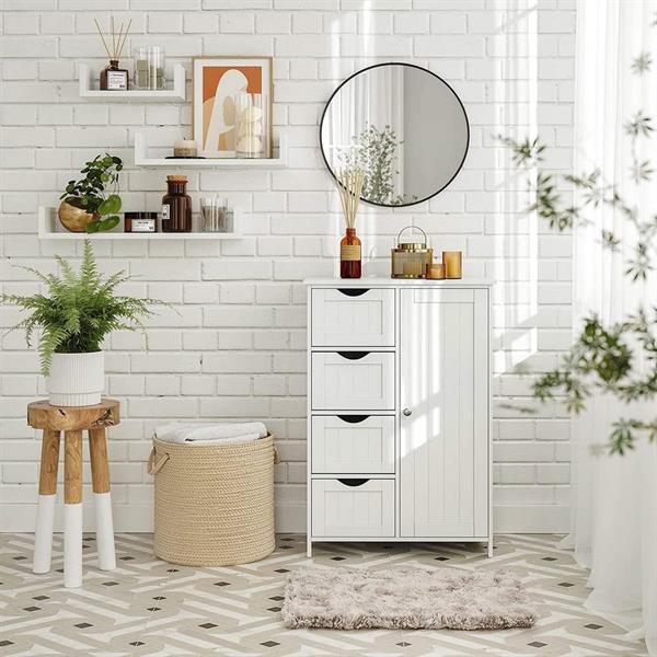 Mobiletto da bagno White 55x30x82 cm -Lily