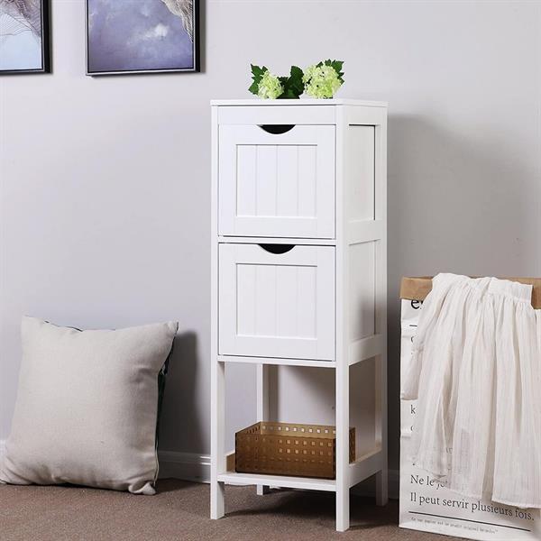Mobiletto da bagno White 30x30x89 cm -Ella