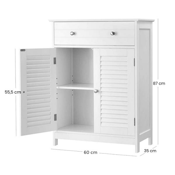 Mobiletto da bagno in legno 60x35x87 cm - Jessica