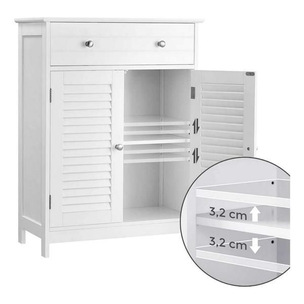 Mobiletto da bagno in legno 60x35x87 cm - Jessica