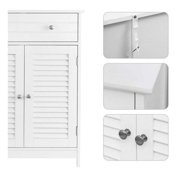 Mobiletto da bagno in legno 60x35x87 cm - Jessica