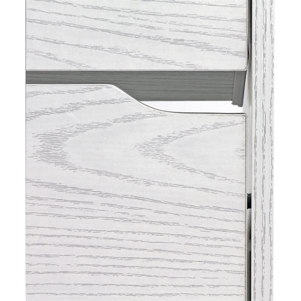Scarpiera in legno 63x115x24 cm - doppio ripiano a 3 ribalte