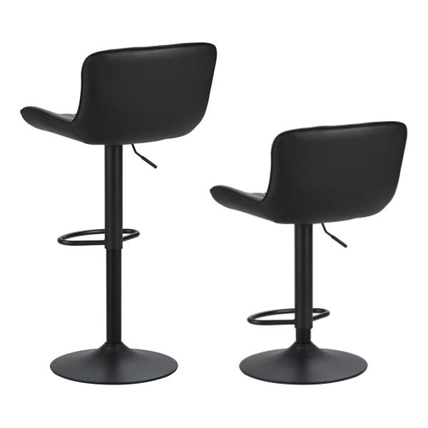 Sgabelli alti da bar 55x51x90-110 cm in ecopelle nero - Barry