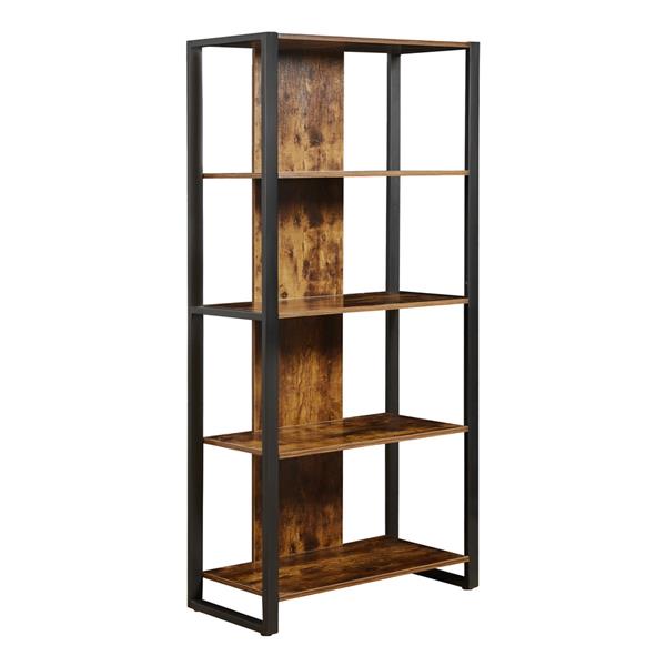 Libreria industrial 5 ripiani con struttura in metallo