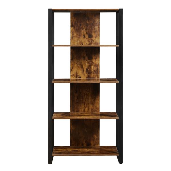 Libreria industrial 5 ripiani con struttura in metallo