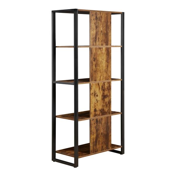 Libreria industrial 5 ripiani con struttura in metallo