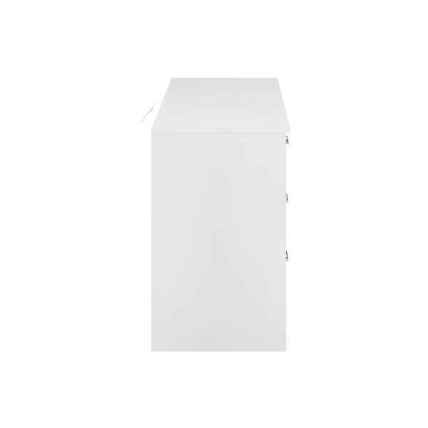 Cassettiera moderna bianca con 6 cassetti 161x81x50 cm - Ginevra