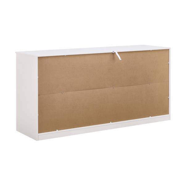 Cassettiera moderna bianca con 6 cassetti 161x81x50 cm - Ginevra