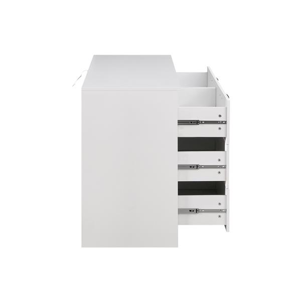 Cassettiera moderna bianca con 6 cassetti 161x81x50 cm - Ginevra