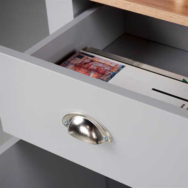 Credenza grigia con 3 cassetti e 3 ante 120x70x40 cm - Ginevra