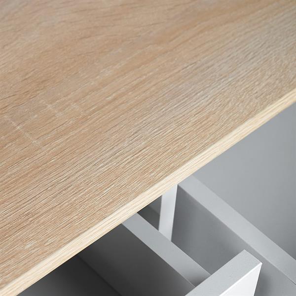 Credenza grigia con 3 cassetti e 3 ante 120x70x40 cm - Ginevra