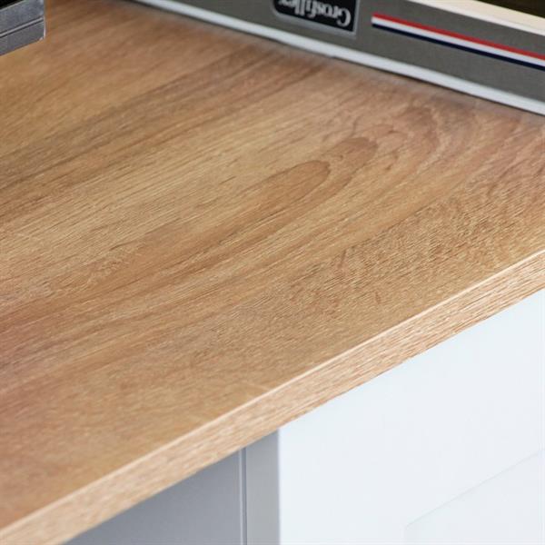 Mobile tv moderno grigio con top in legno - Ginevra