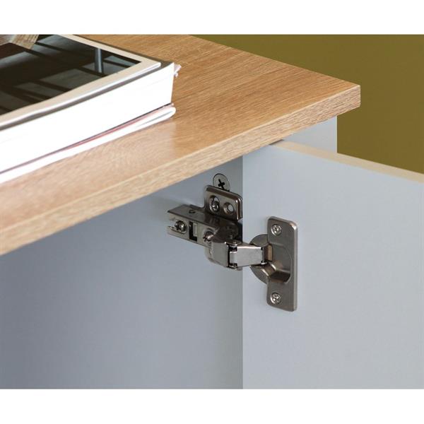 Mobile tv moderno grigio con top in legno - Ginevra