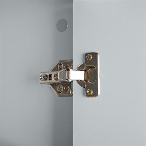 Armadio in legno grigio 2 ante e 1 cassetto 80x180x50 cm - Ginevra
