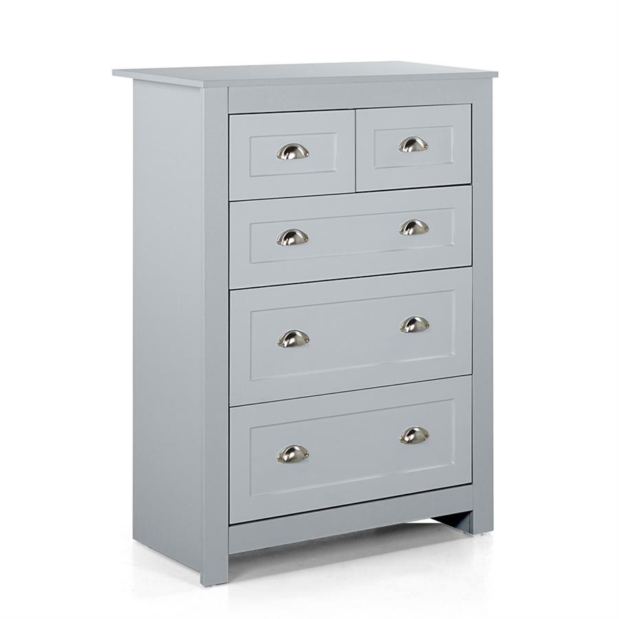 Mobile cassettiera grigio con 5 cassetti 80x110x40 cm - Mary
