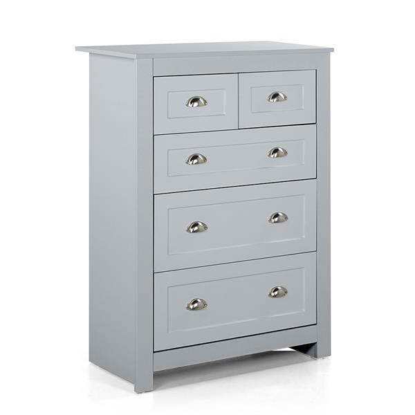 Mobile cassettiera grigio con 5 cassetti 80x110x40 cm - Mary