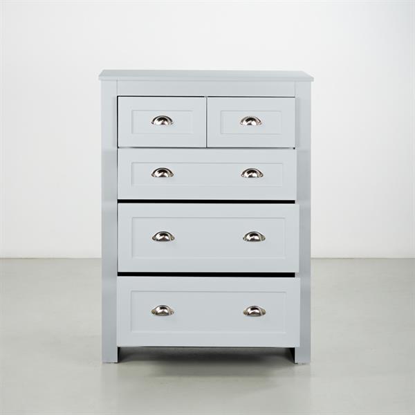 Mobile cassettiera grigio con 5 cassetti 80x110x40 cm - Mary