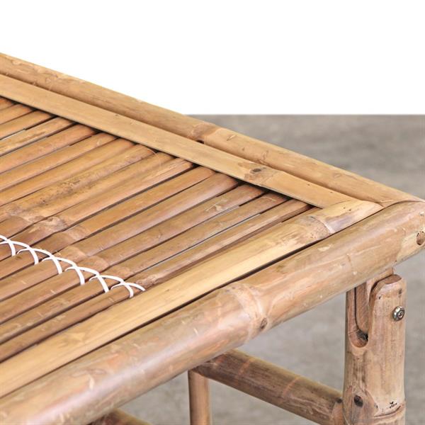 Set da giardino in Bamboo 4 posti con cuscini écru - Coco