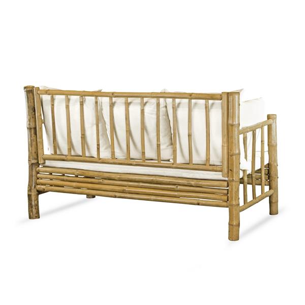 Salotto da giardino in Bamboo 4 posti con cuscini- Yasmin