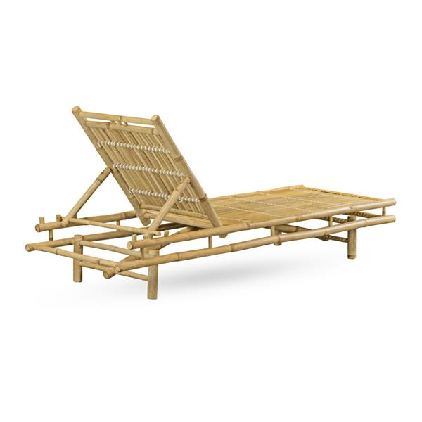 Lettino da giardino in bamboo con schienale reclinabile - Coco