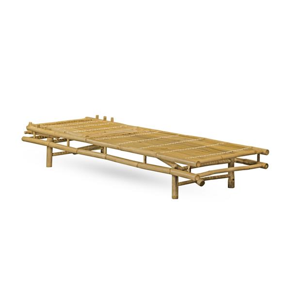 Lettino da giardino in bamboo con schienale reclinabile - Coco