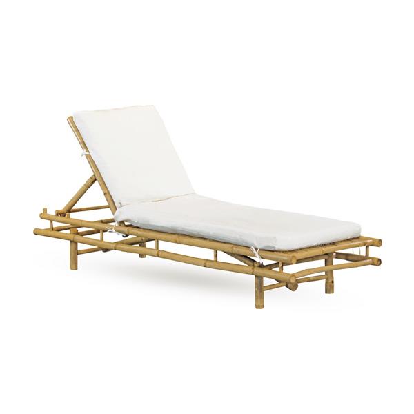 Lettino da giardino in bamboo con schienale reclinabile - Coco