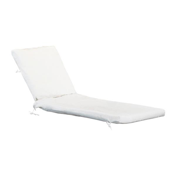 Cuscino per lettino da giardino sfoderabile ecrù 200x70x8 cm