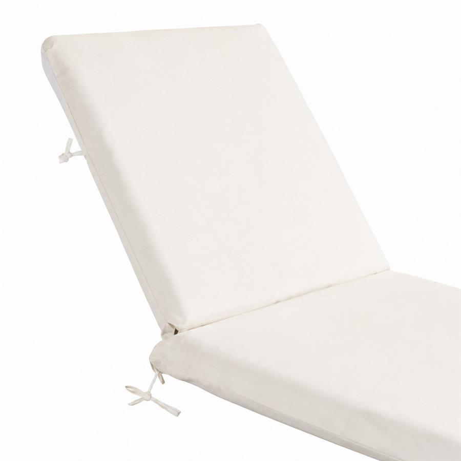 Cuscino per lettino da giardino sfoderabile ecrù 200x70x8 cm