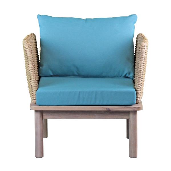 Set da giardino in acacia sbiancata e polyrattan - Santa Maria