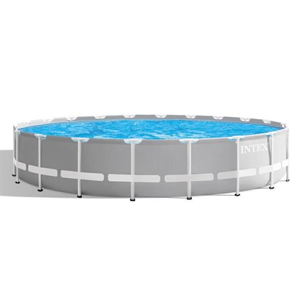 Piscina da giardino tonda 610x610x132 cm  con accessori inclusi