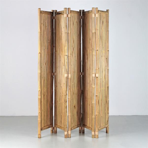 Paravento in bambù 200x180 cm con 5 pannelli