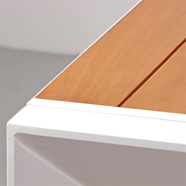 Tavolo allungabile in alluminio e legno 160-240x100x075- Olbia