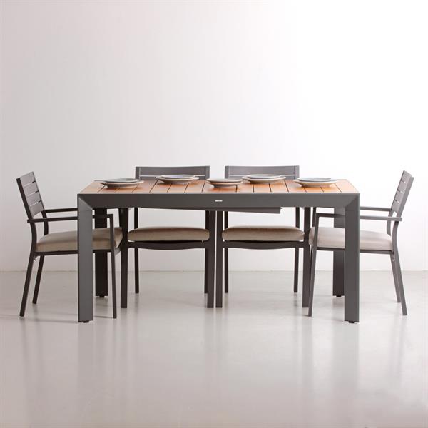 Tavolo da giardino 160-240x100x075 grigio -Olbia
