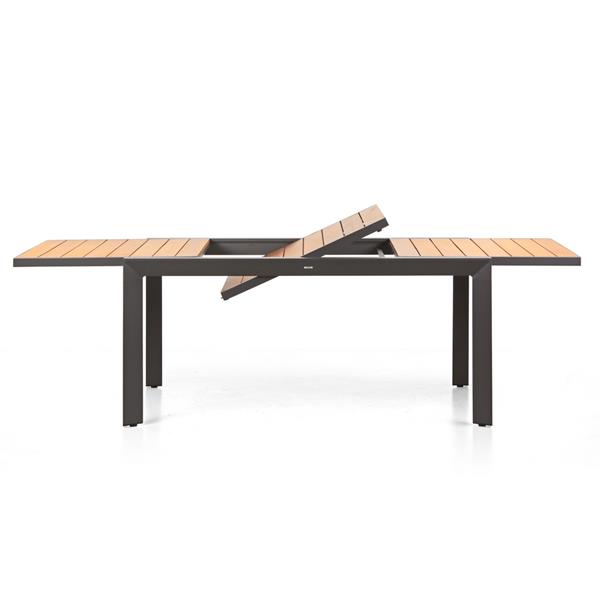 Tavolo da giardino 160-240x100x075 grigio -Olbia
