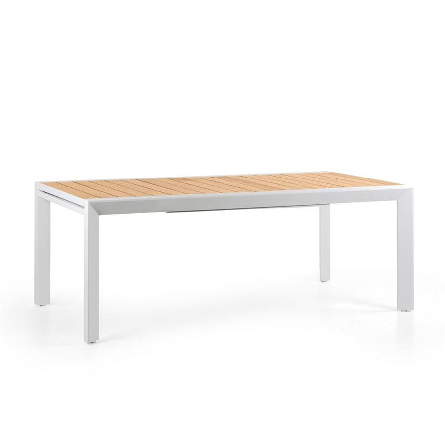 Tavolo allungabile in alluminio e legno 200-300x100x075- Olbia