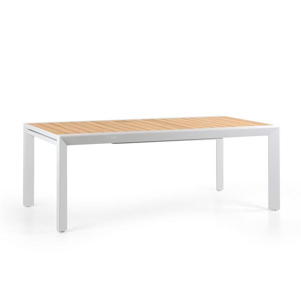 Tavolo allungabile in alluminio e legno 200-300x100x075- Olbia
