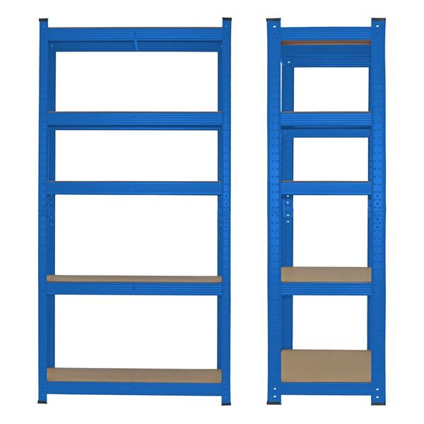 Set da 2 scaffali metallici 150x75x30 cm, cedro