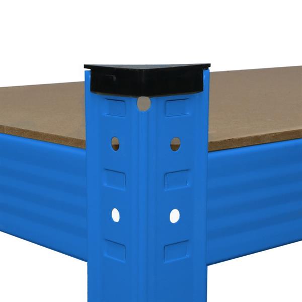 Set da 2 scaffali metallici 150x75x30 cm, cedro