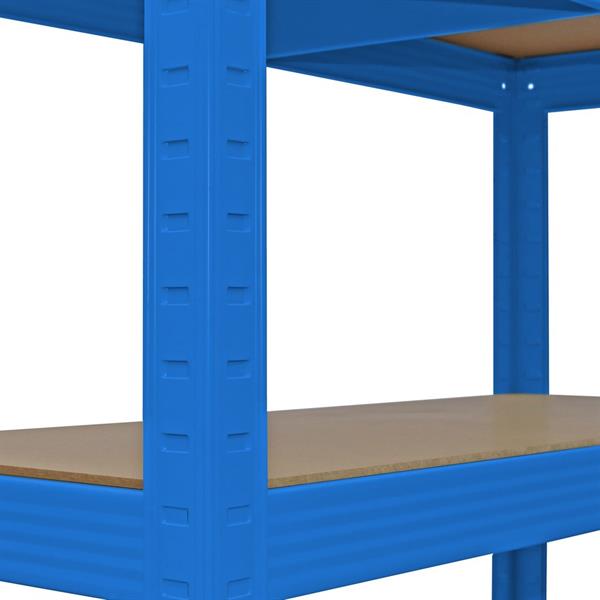 Set da 2 scaffali metallici 150x75x30 cm, cedro