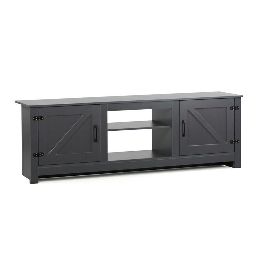 Mobiletto TV grigio scuro con 2 vani e 2 ante 180x42x60 cm